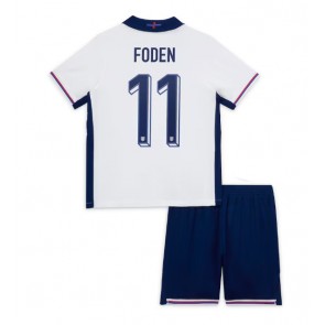 England Phil Foden #11 Hemmaställ Barn EM 2024 Kortärmad (+ Korta byxor)